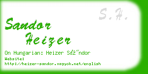 sandor heizer business card